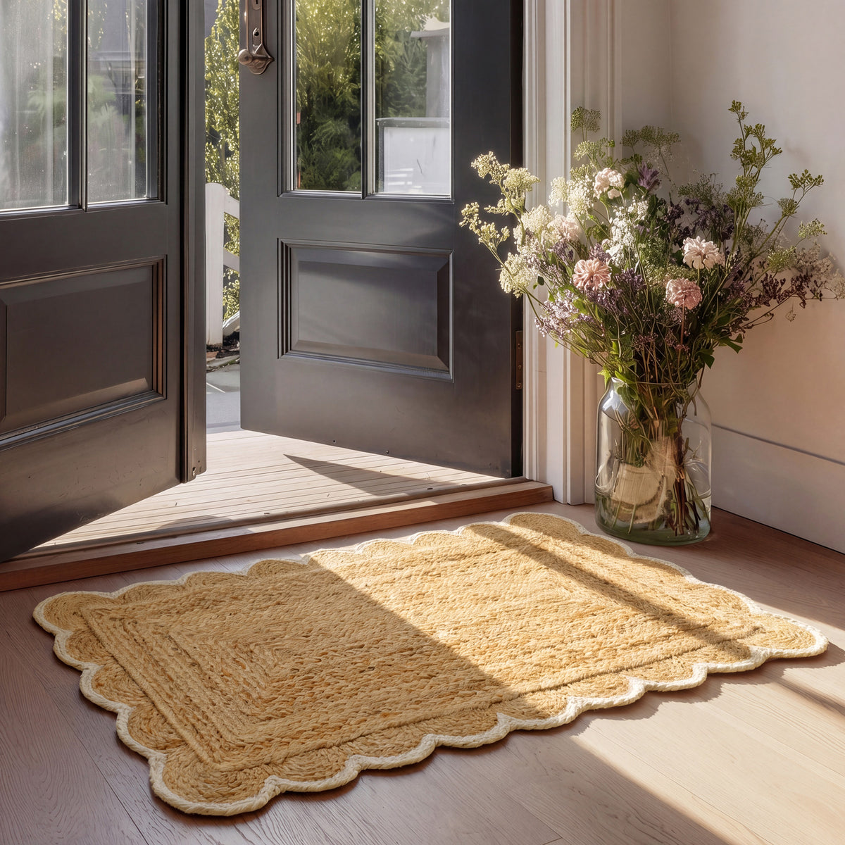 Jute Scalloped Doormat