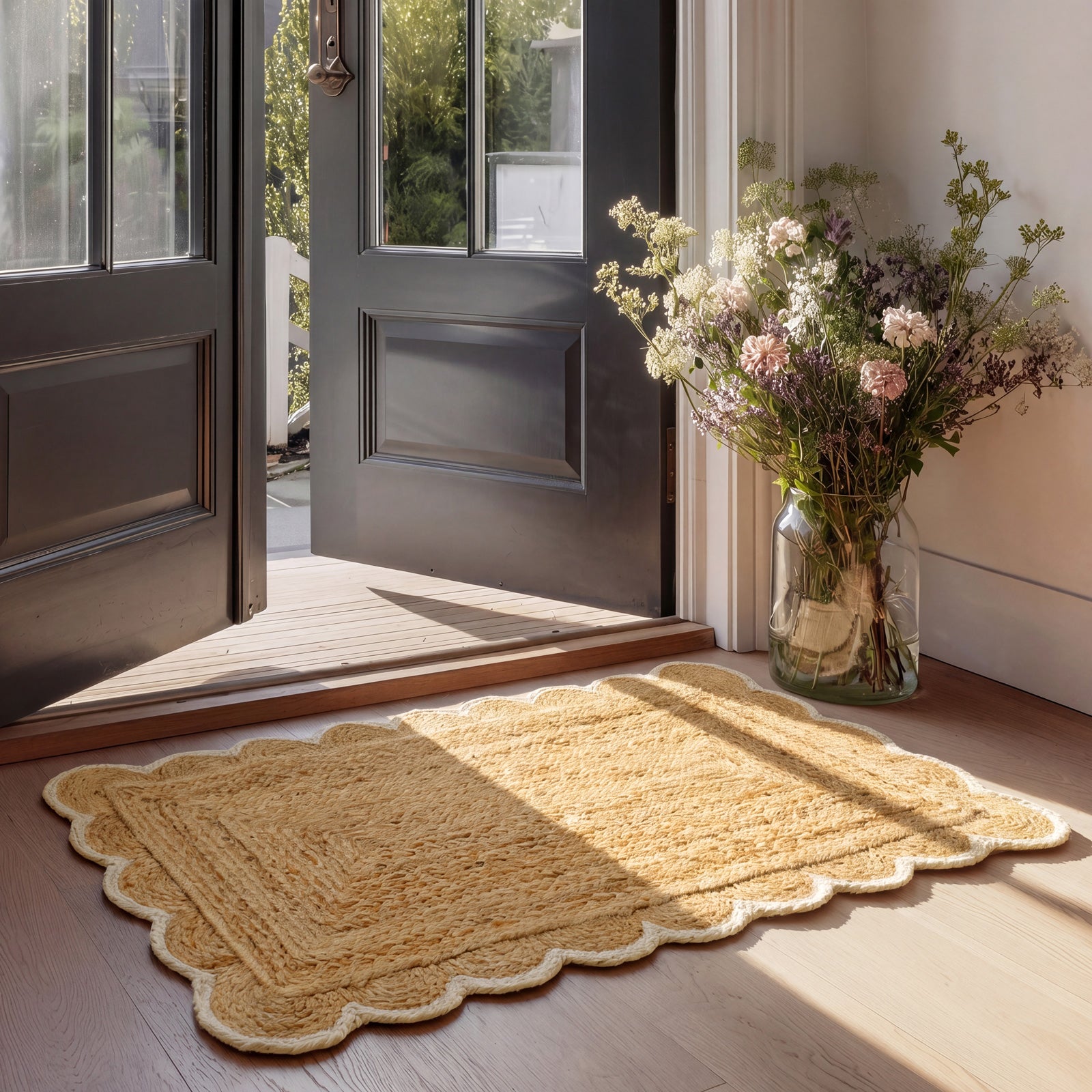 Jute Scalloped Doormat