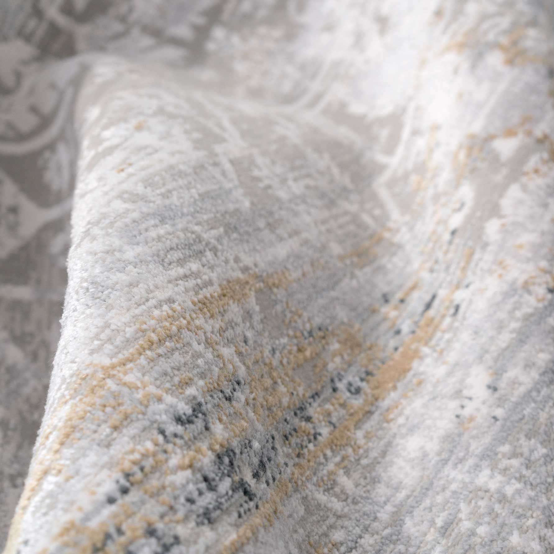 Distressed Mottled Grey Living Room Area Rug