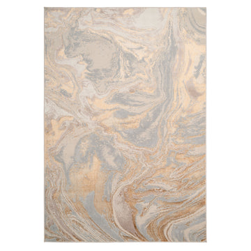 Luxury Marbling Beige Rug - Quartz
