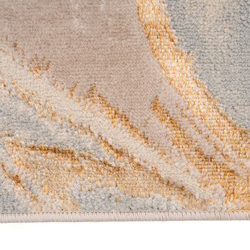 Luxury Marbling Beige Rug - Quartz