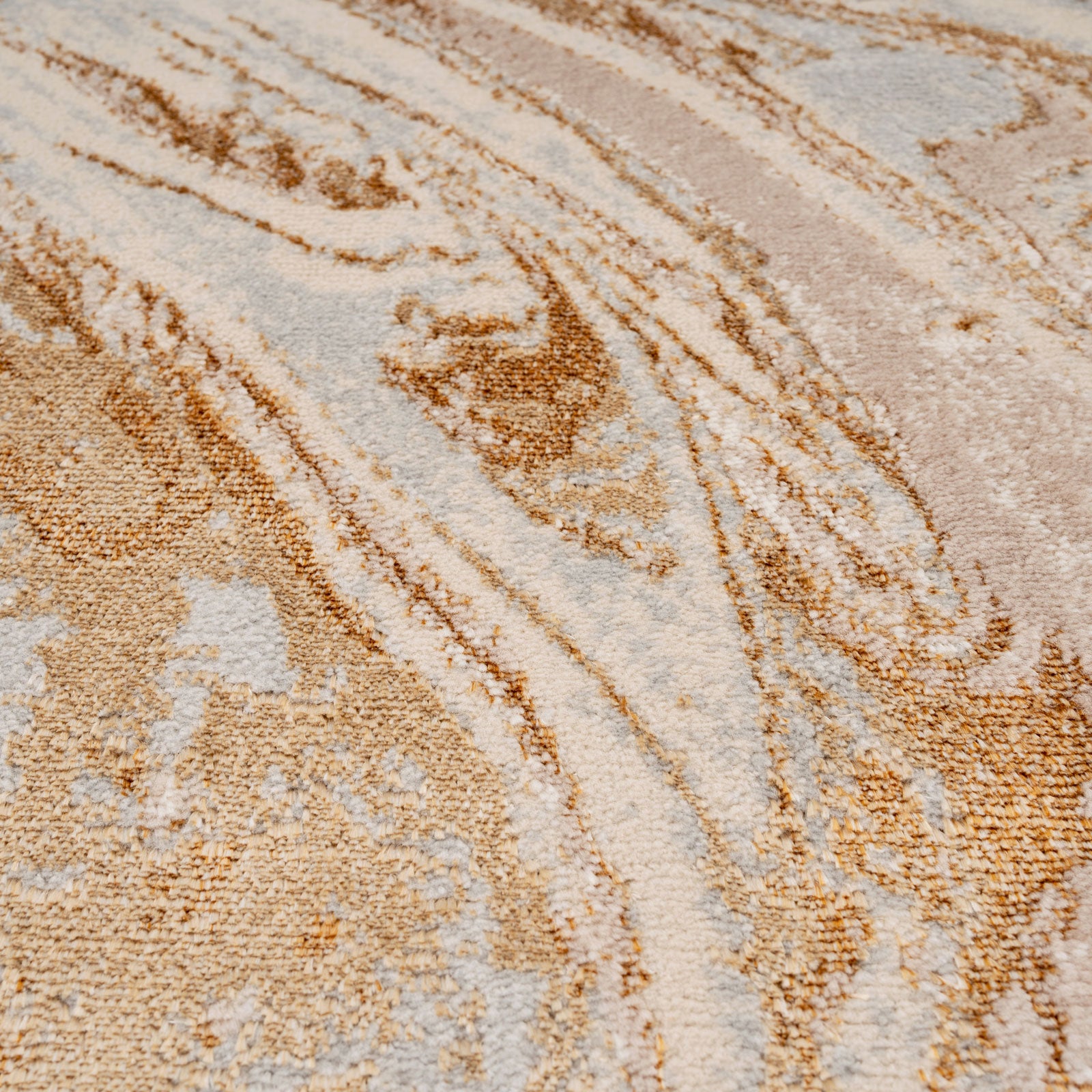 Luxury Marbling Beige Rug - Quartz