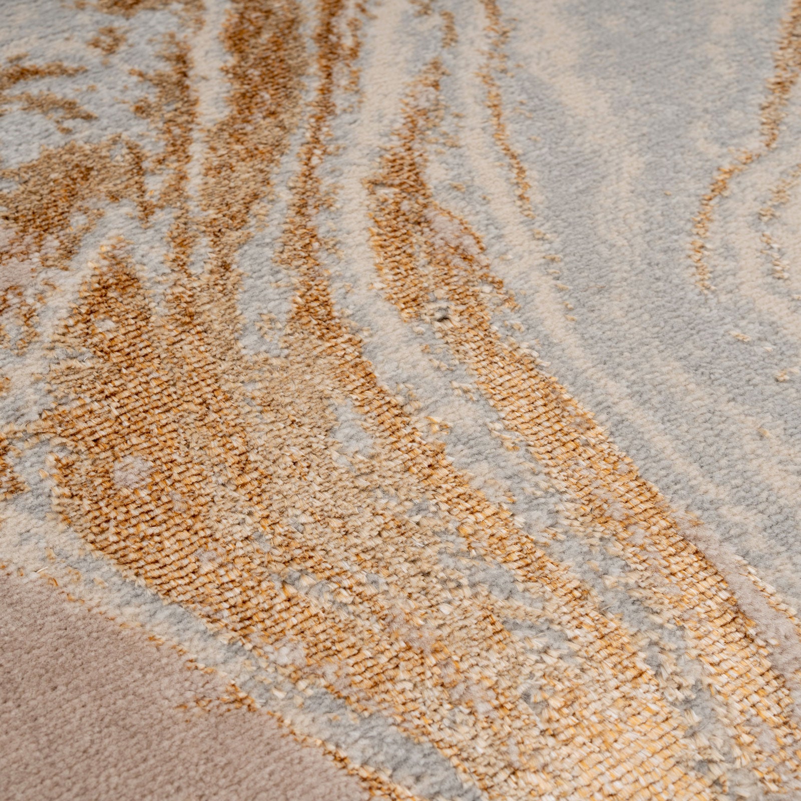 Luxury Marbling Beige Rug - Quartz