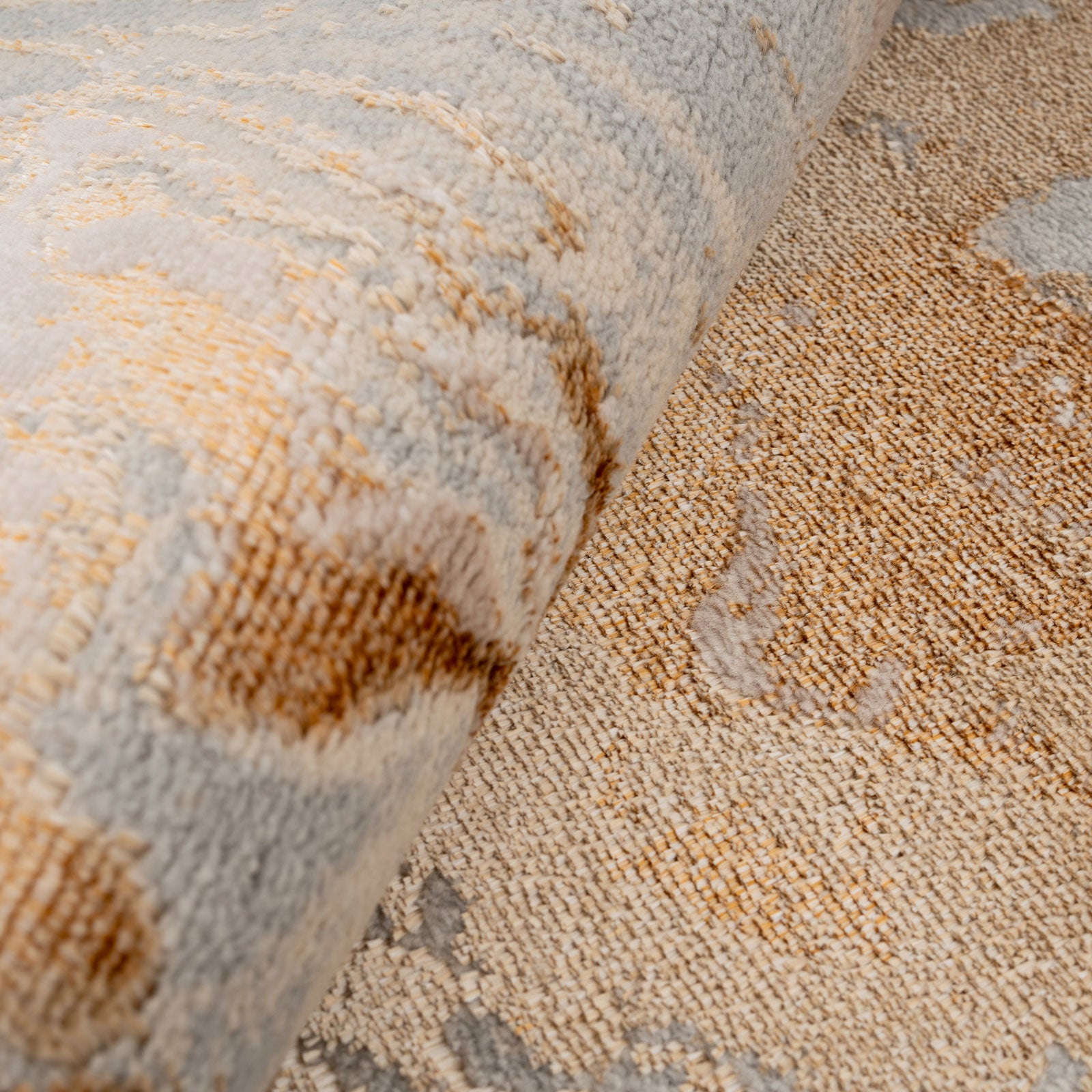 Luxury Marbling Beige Rug - Quartz