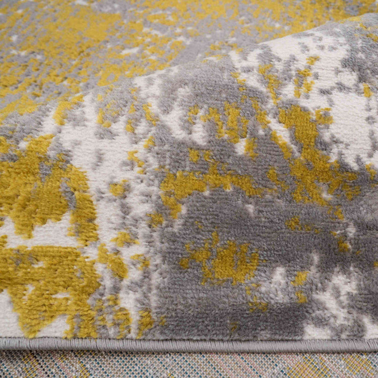 Modern Yellow Ochre Distressed Large Living Room Rugs