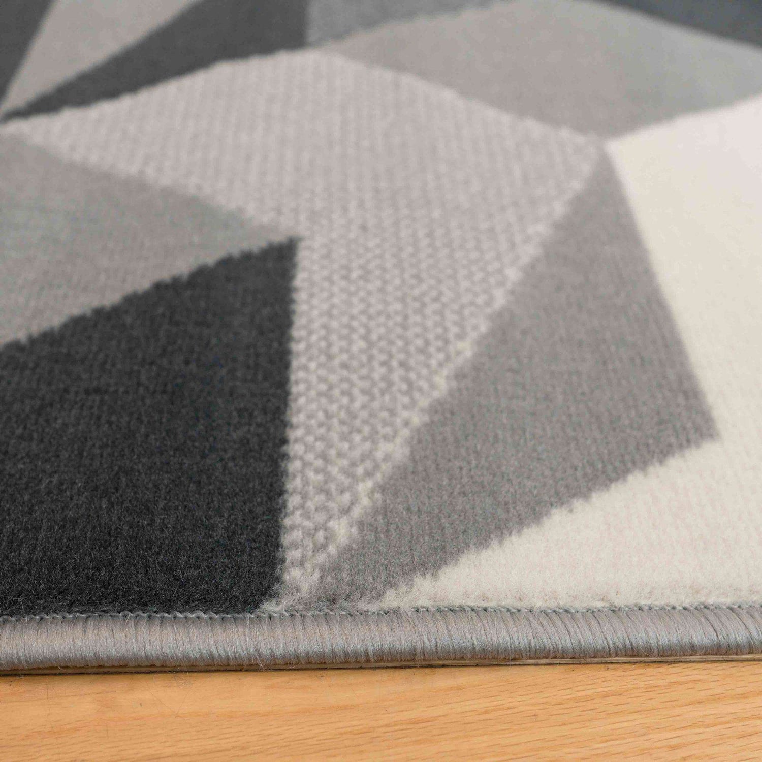 Grey Modern Geometric Living Room Rug | Living Room Rugs | Kukoon Rugs ...