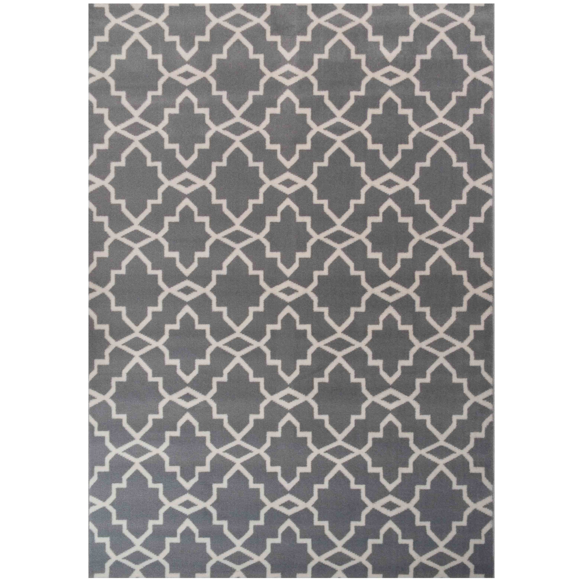 Modern Grey Trellis Living Room Rugs Living Room Rugs Kukoon Rugs