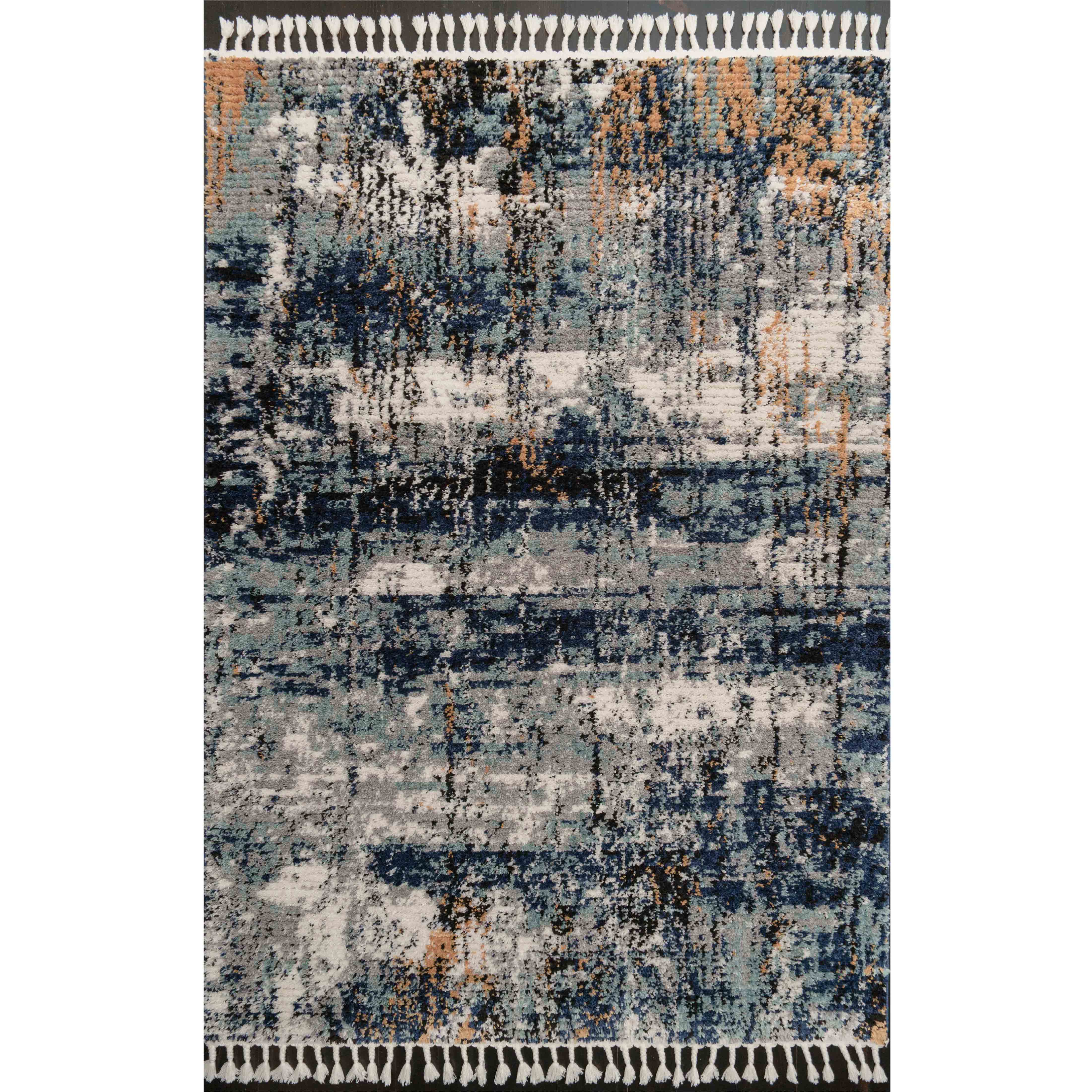 Blue Artwork Distressed Colourful Living Room Rugs Living Room Rugs