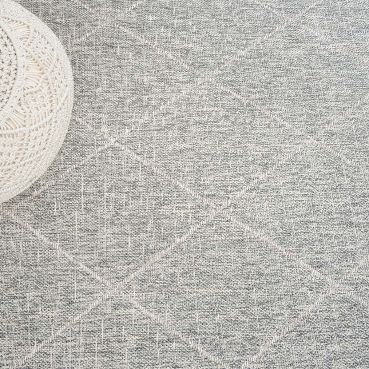 Neutral Trellis Outdoor Rug - Mahoni
