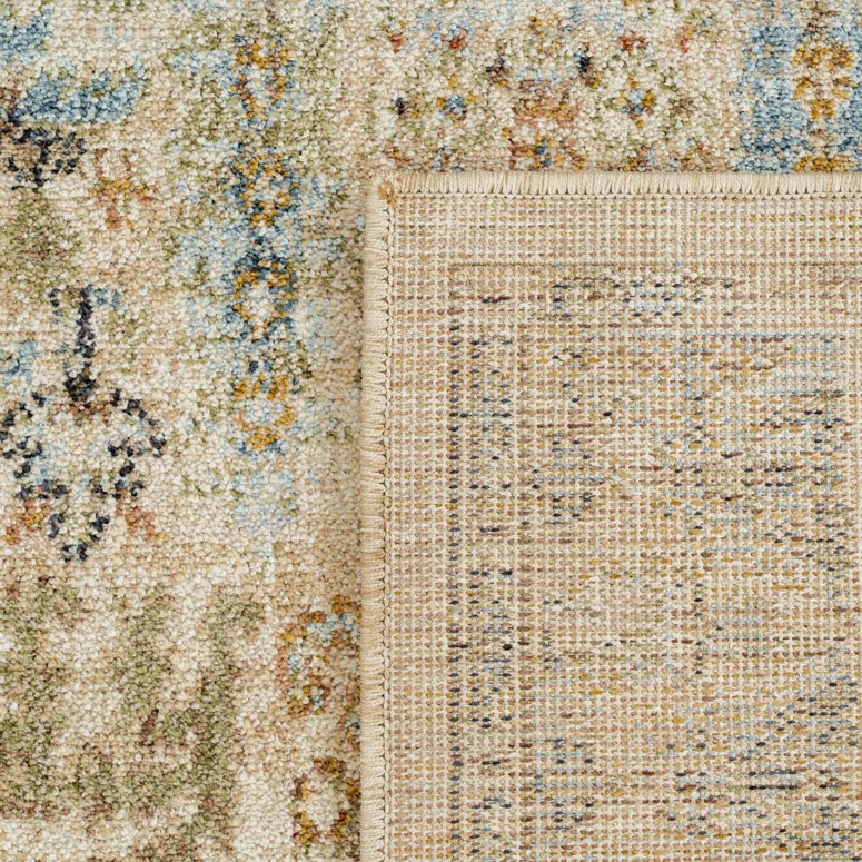 Cream Traditional Living Room Rug - Liora