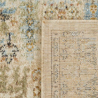 Cream Traditional Living Room Rug - Liora