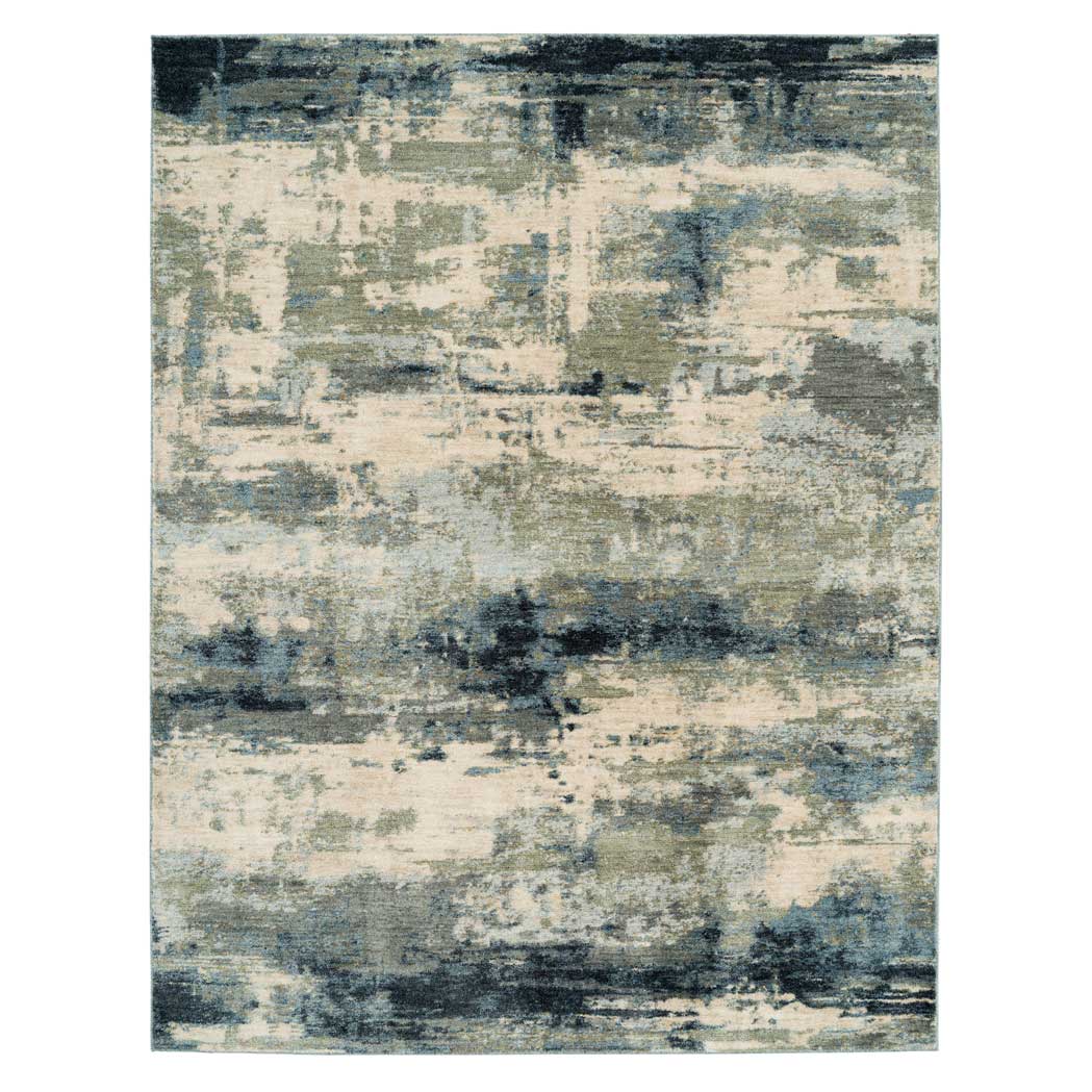 Blue Abstract Living Room Rug - Lucie