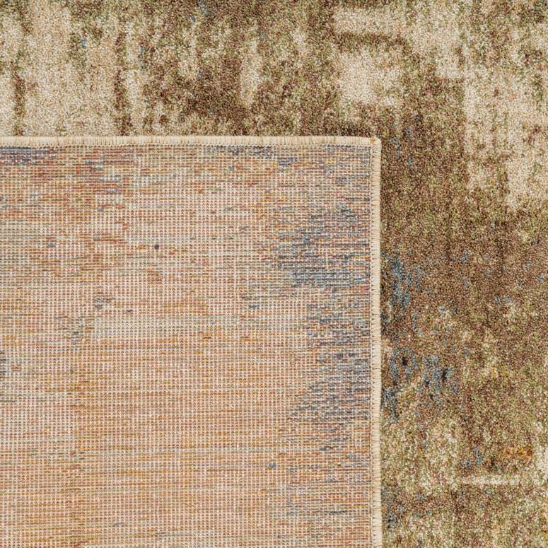 Green Abstract Living Room Rug - Nora