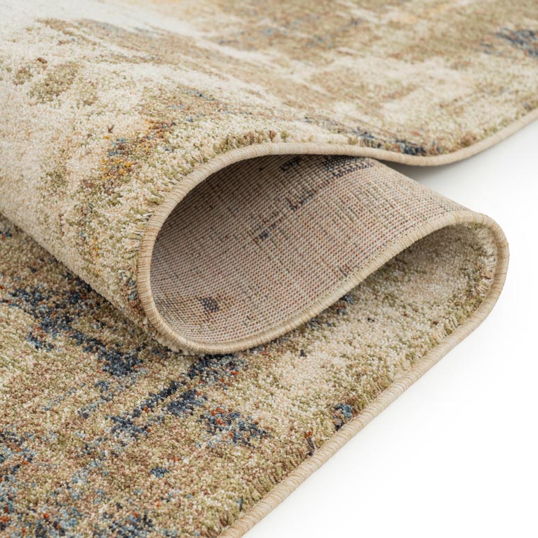 Green Abstract Living Room Rug - Nora