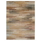 Terracotta Abstract Living Room Rug - Saga