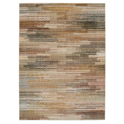 Terracotta Abstract Living Room Rug - Saga