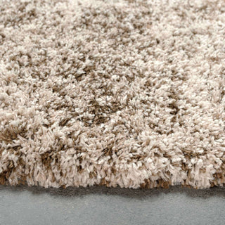 Soft Mottled Brown Shaggy Area Rug