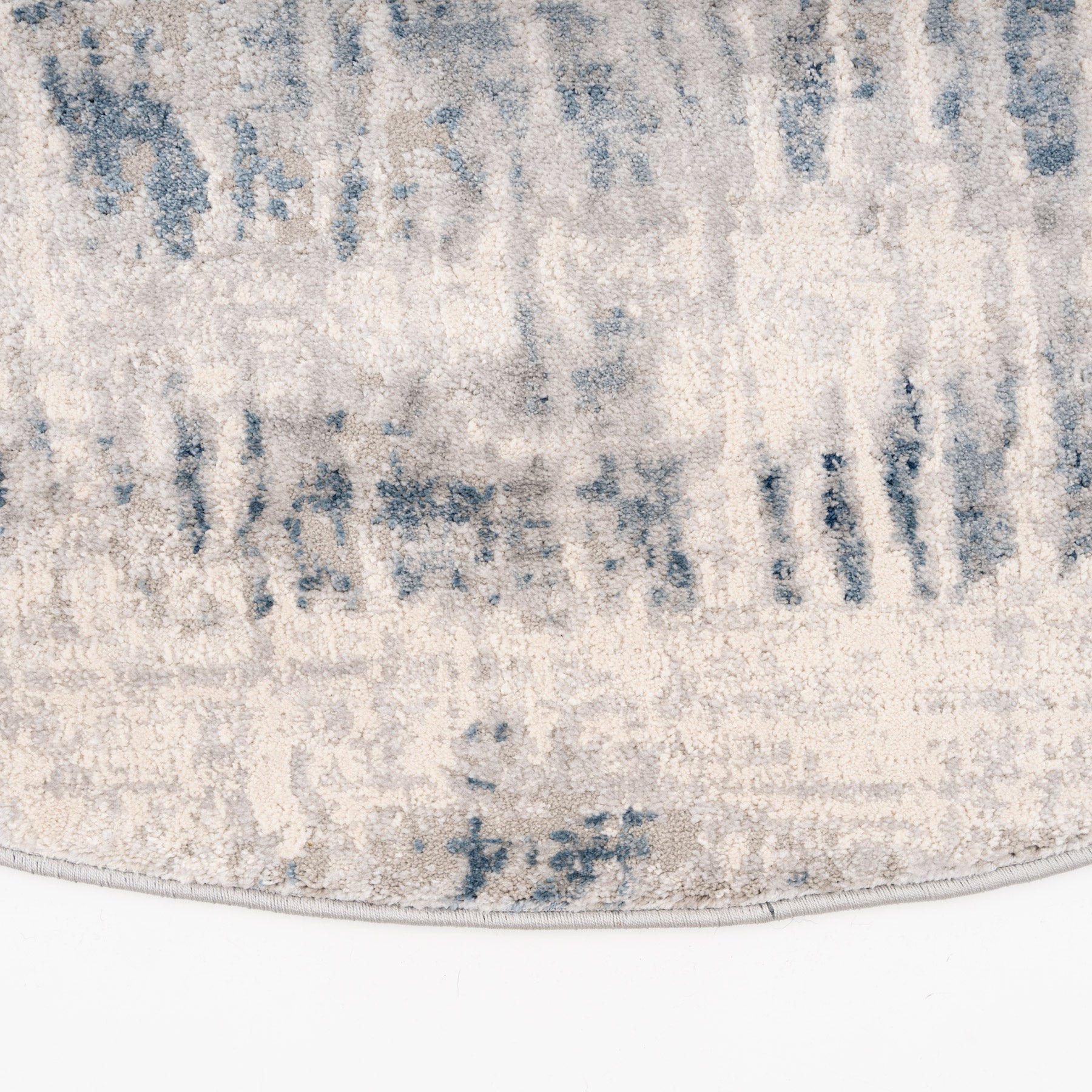 Soft Blue Abstract Circle Rug - Bedtime