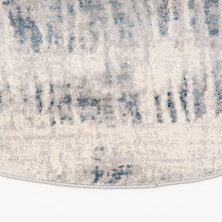 Soft Blue Abstract Circle Rug - Bedtime