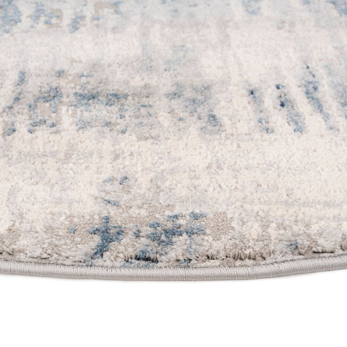 Soft Blue Abstract Circle Rug - Bedtime
