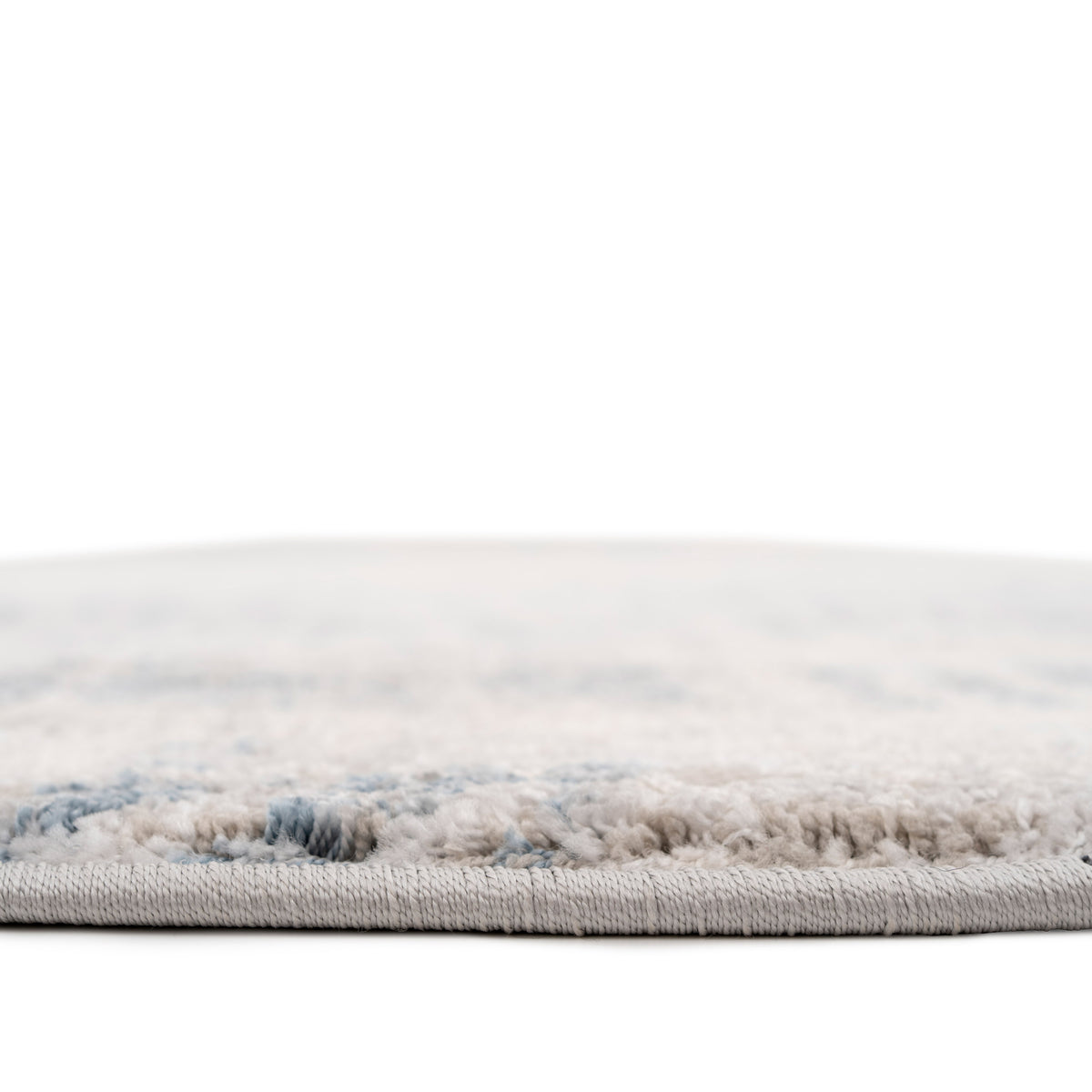 Soft Blue Abstract Circle Rug - Bedtime