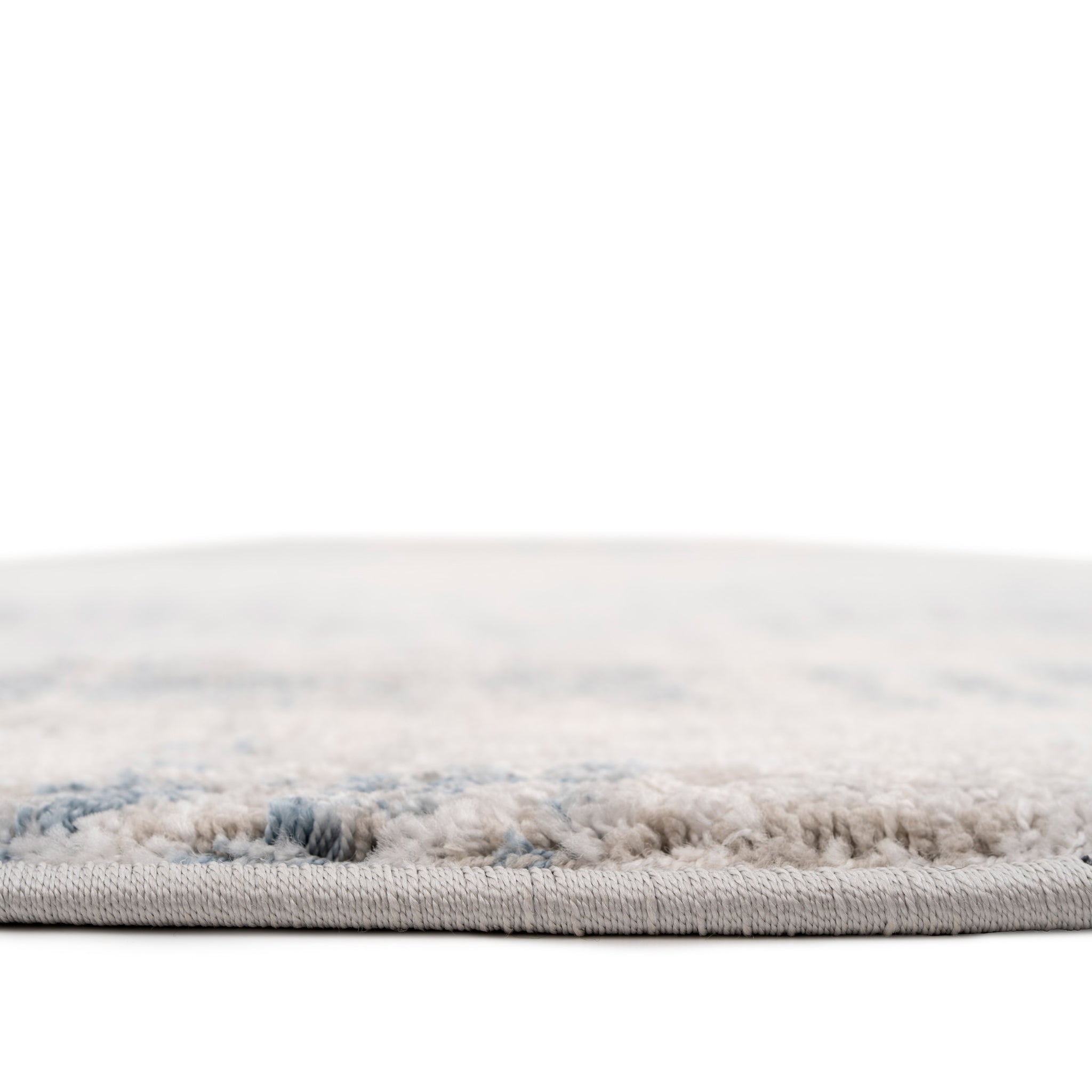 Soft Blue Abstract Circle Rug - Bedtime