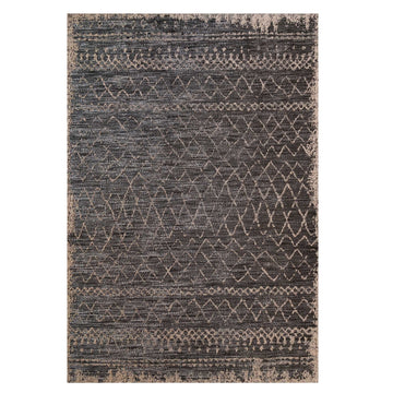 Grey Scandi Textured Flatweave Area Rug