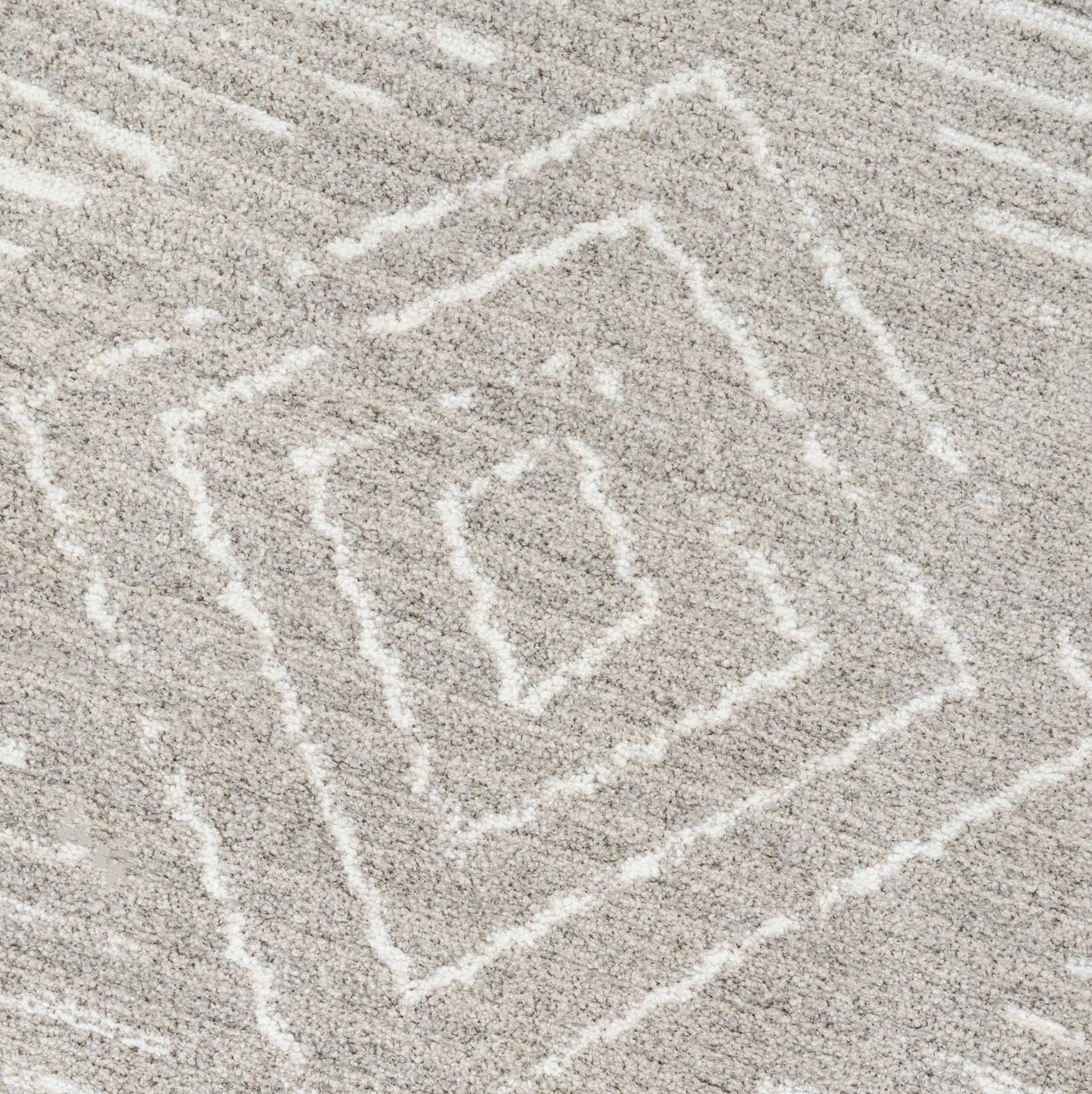 Soft Diamond Beige Moroccan Berber Runner Rug