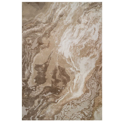 Modern Beige Textured Living Room Rug