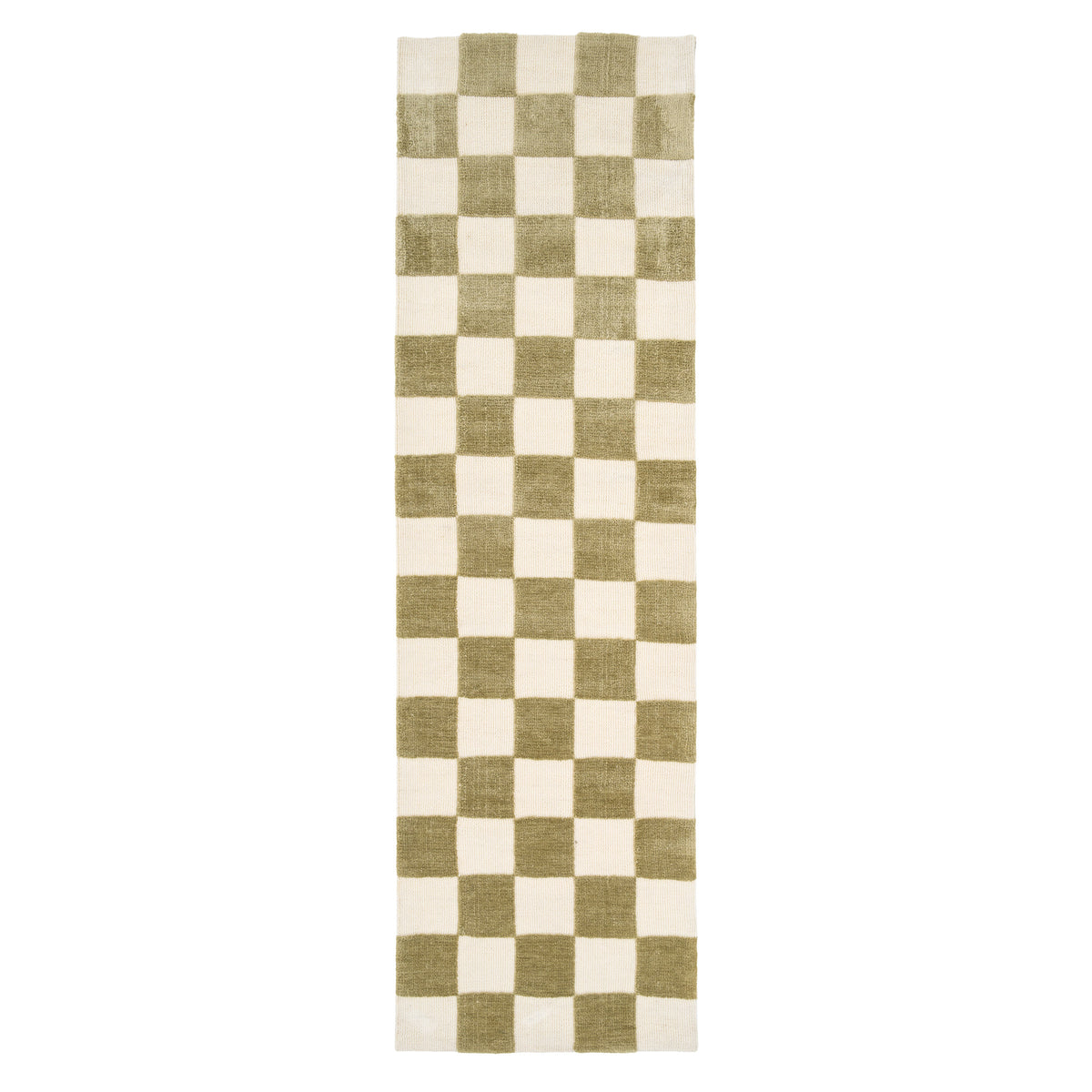 Green Retro Checkerboard Runner - Maze