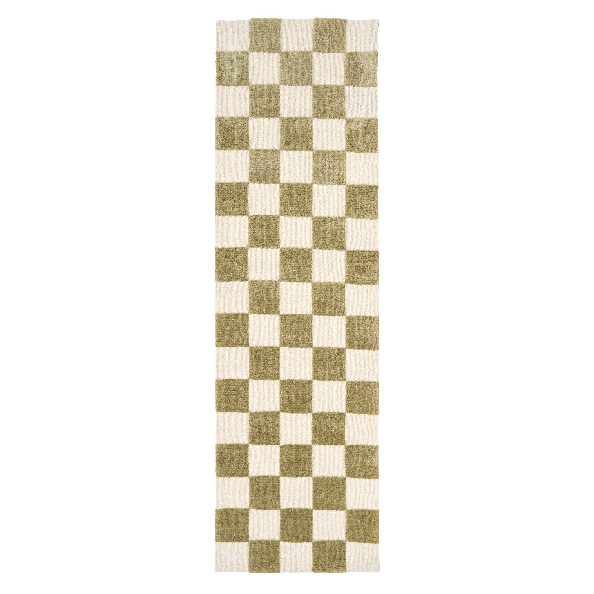 Green Retro Checkerboard Runner - Maze