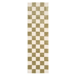 Green Retro Checkerboard Runner - Maze