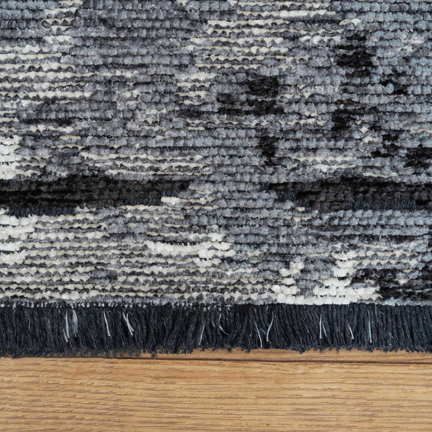 Reversible Distressed Grey Area Rug