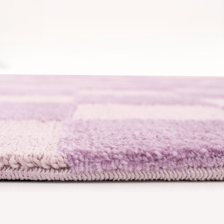 Retro Lavender Checkerboard Rug - Maze