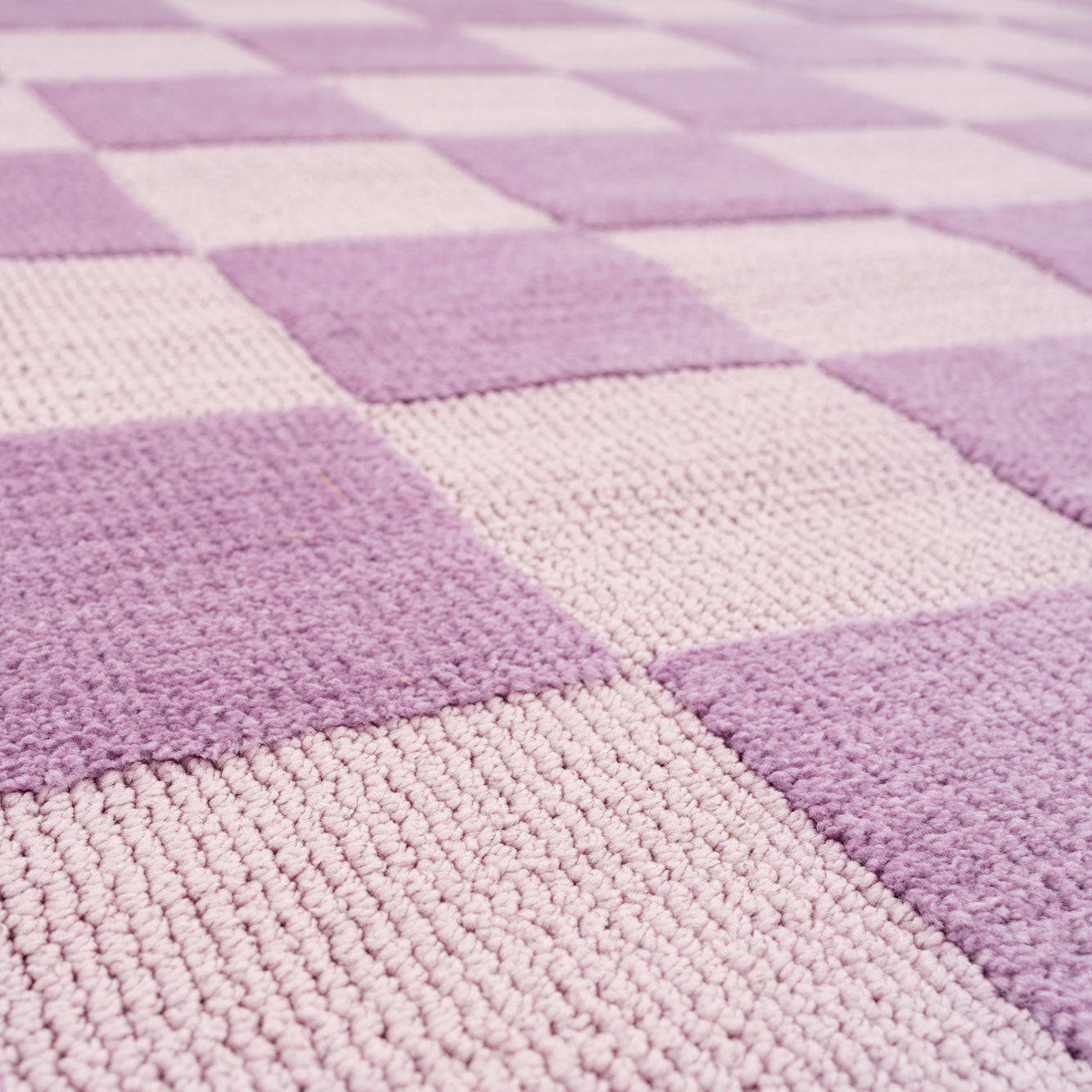 Retro Lavender Checkerboard Rug - Maze