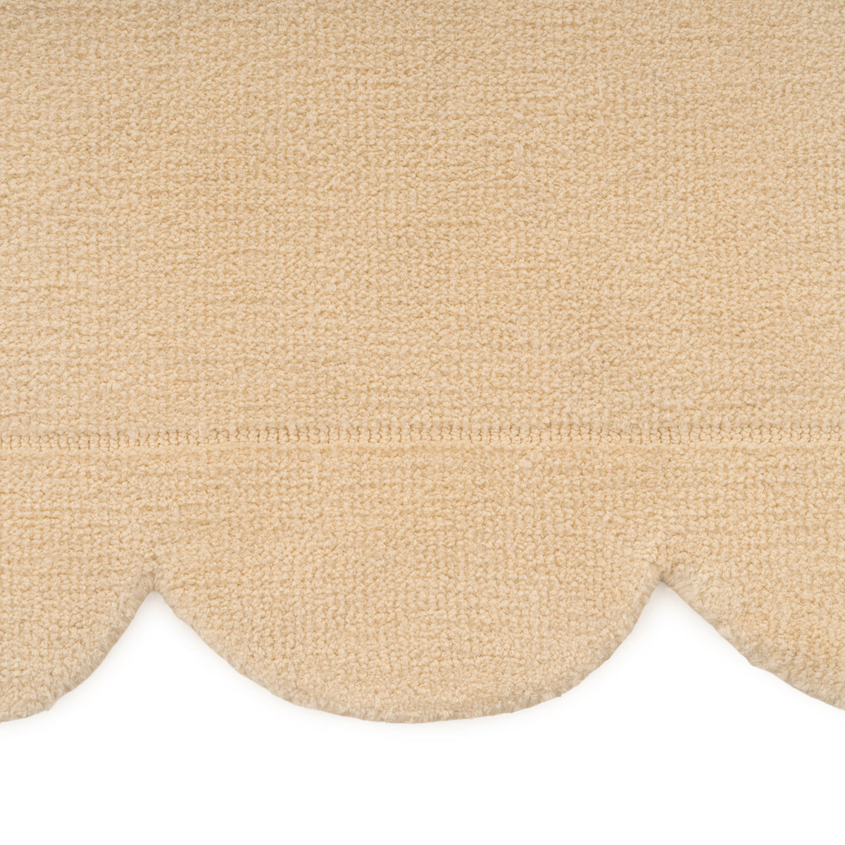 Beige Scalloped Border Runner Rug - Maren