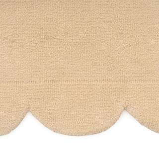 Beige Scalloped Border Runner Rug - Maren