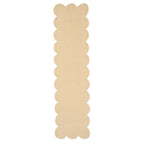 Beige Scalloped Border Runner Rug - Maren