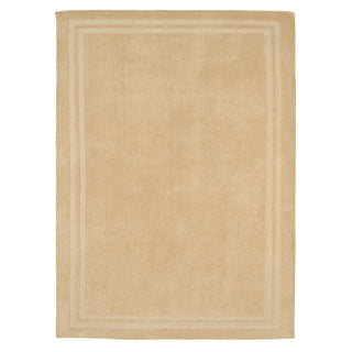 Beige rug with a plain design on a white background