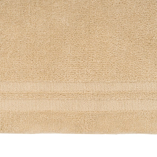 Close-up of a beige towel with a textured surface