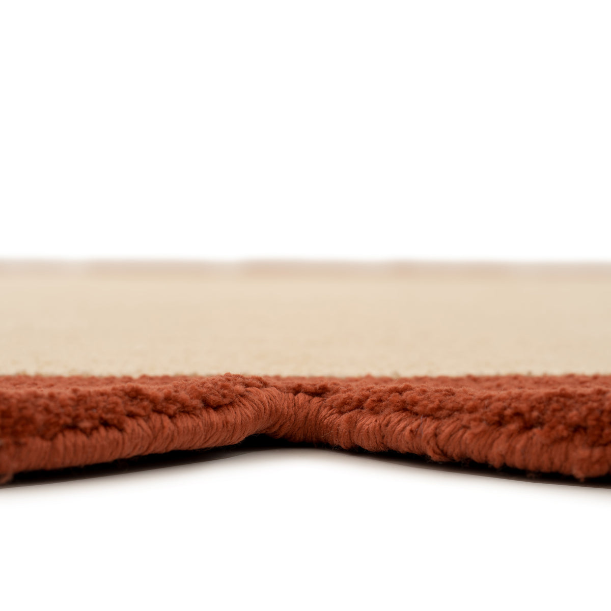 Terracotta Scalloped Border Runner Rug - Stella