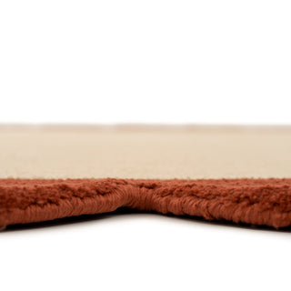 Terracotta Scalloped Border Runner Rug - Stella