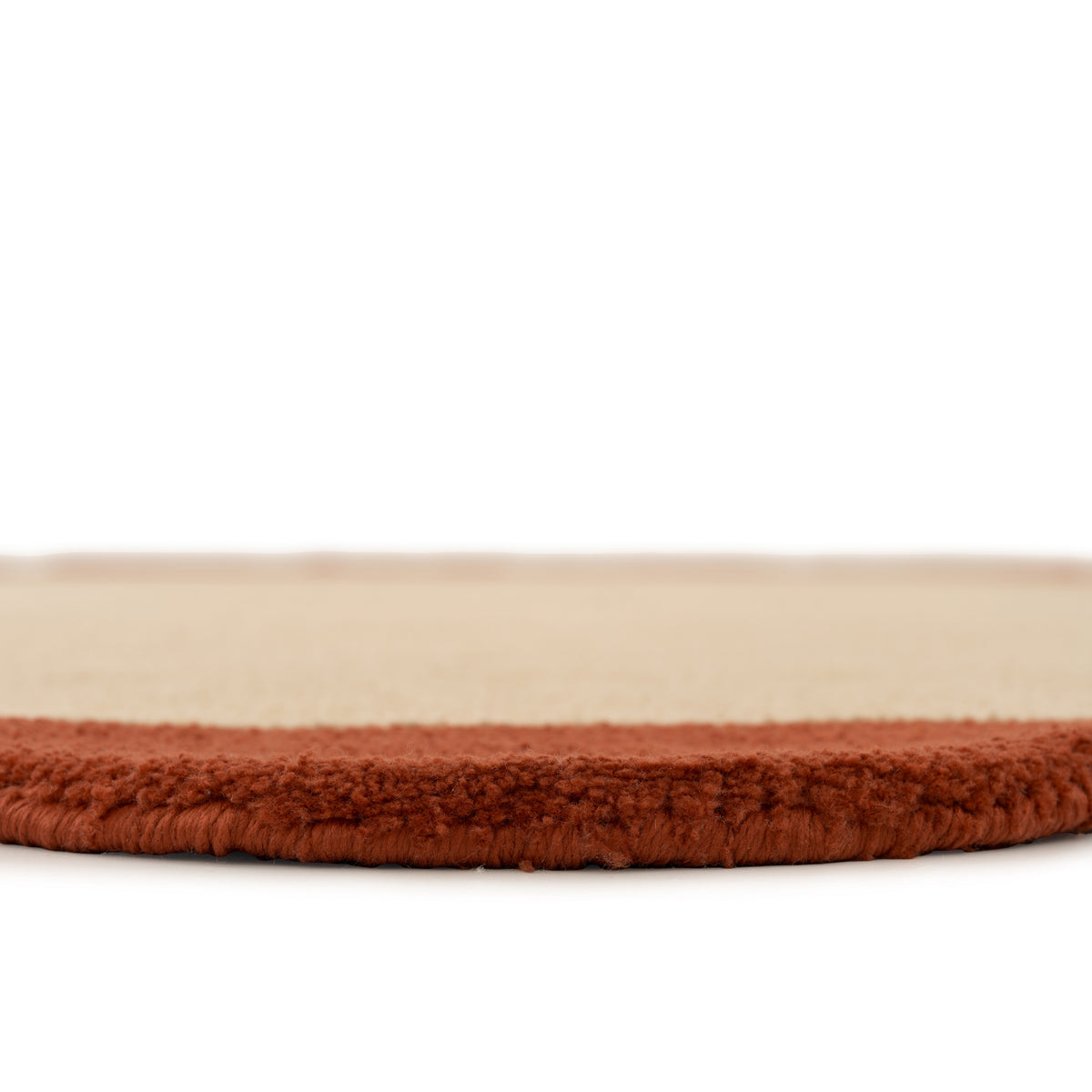 Terracotta Scalloped Border Runner Rug - Stella