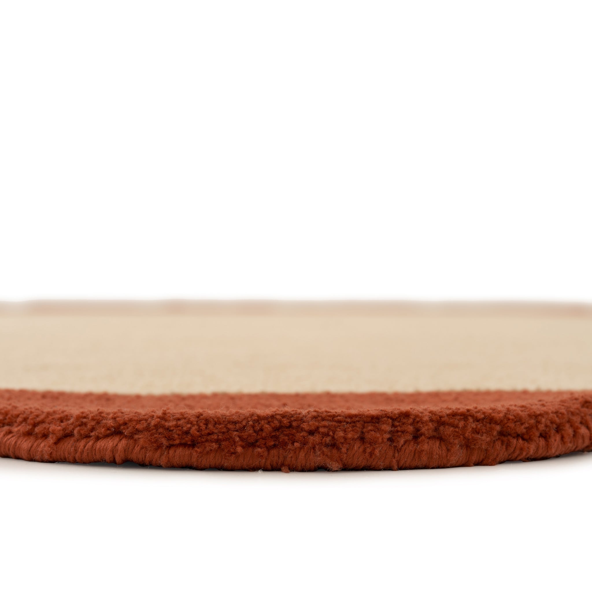Terracotta Scalloped Border Runner Rug - Stella