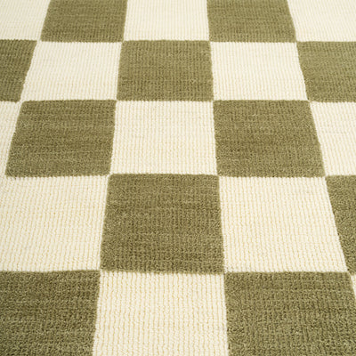 Green Retro Checkerboard Runner - Maze