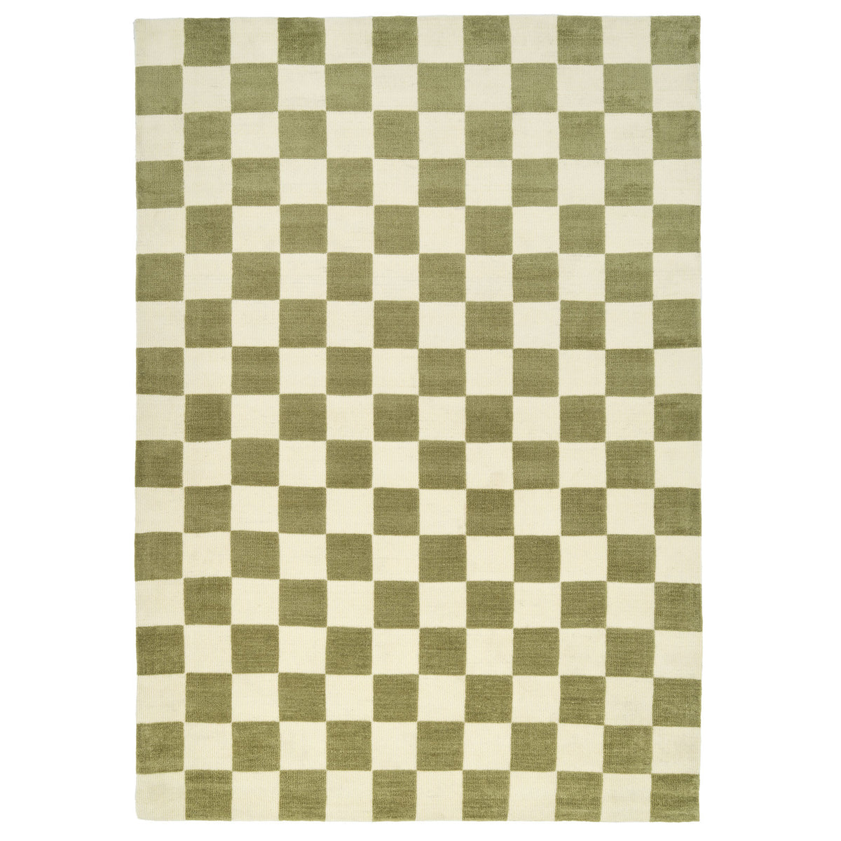 Green Retro Checkerboard Rug - Maze
