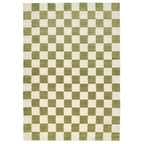 Green Retro Checkerboard Rug - Maze