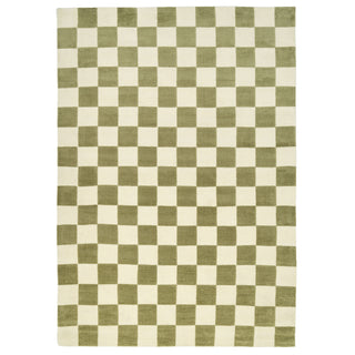 Green Retro Checkerboard Rug - Maze