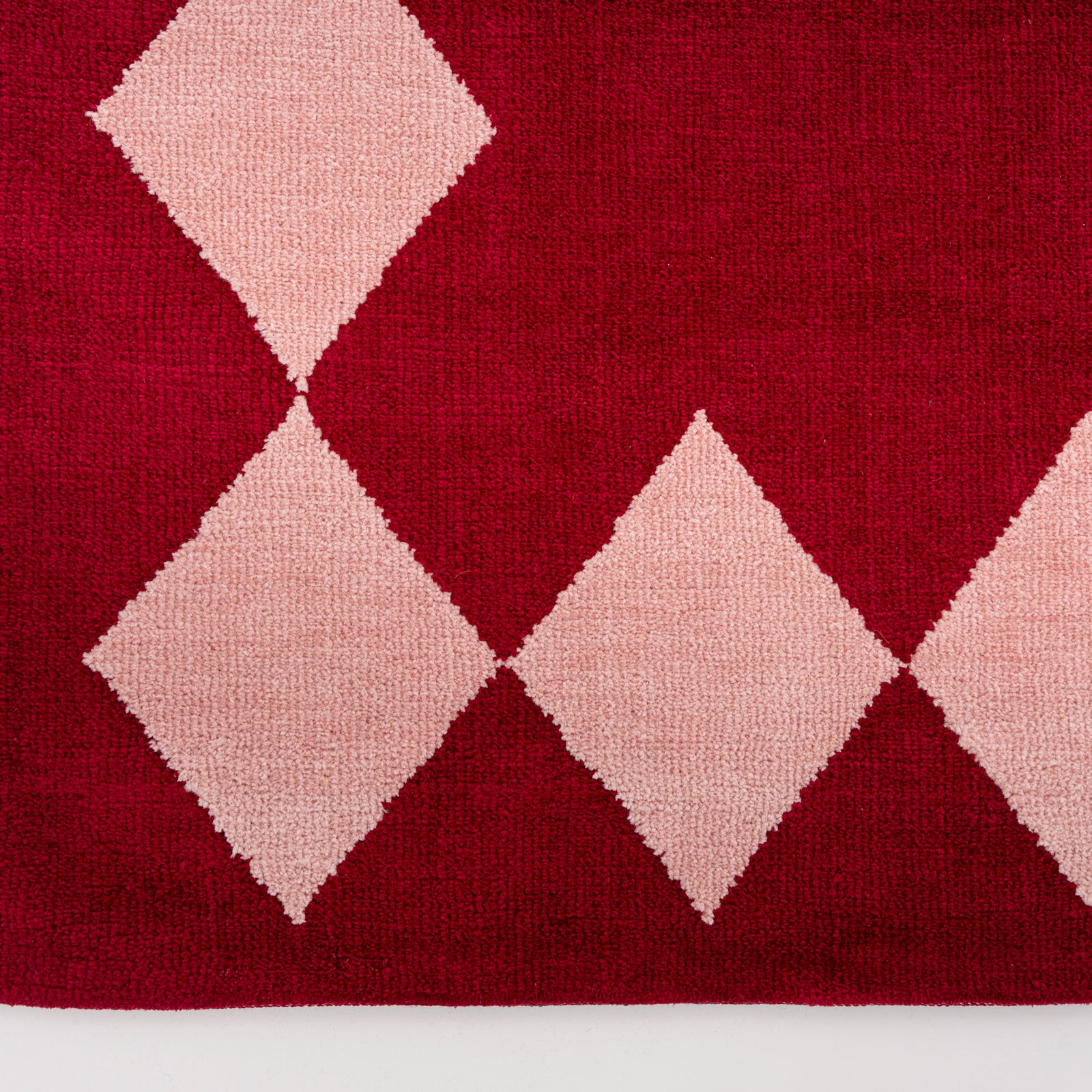 Burgundy Harlequin Rug - Zara
