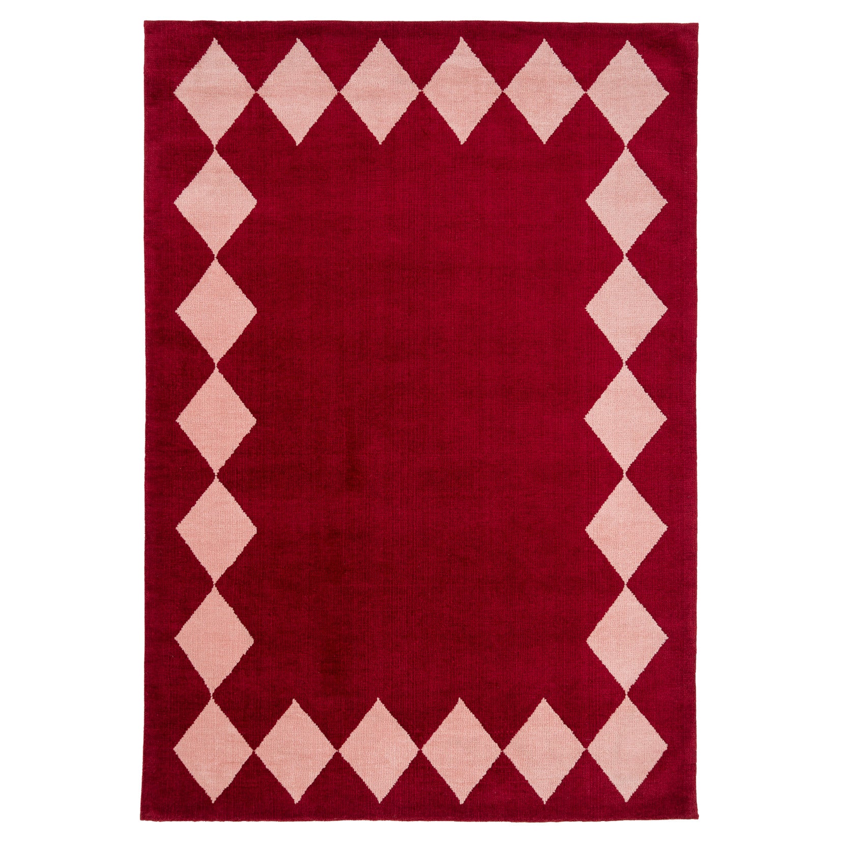 Burgundy Harlequin Rug - Zara